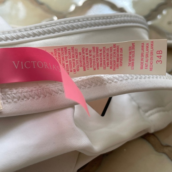 NWT Victoria Secret White Wrap Bikini Top - 34b - Picture 8 of 8